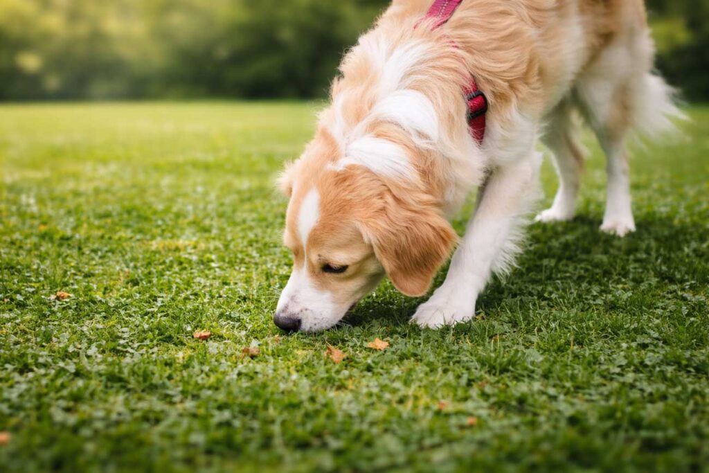 cane alle prese con la ricerca cognitiva